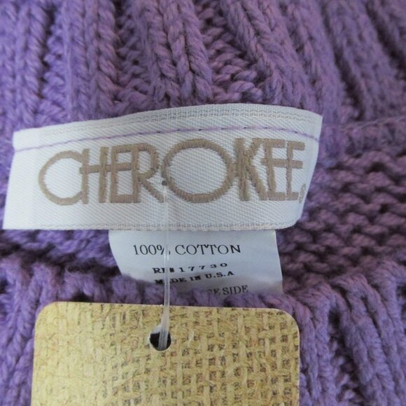 CHEROKEE WOMEN'S SIZE L SWEATER LAVENDER TUNIC CREW NECK CABLE KNIT NWT - Picture 9 of 11